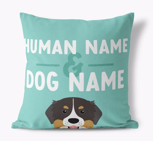 Human And Pet Name: Personalized {breedFullName} Canvas Pillow